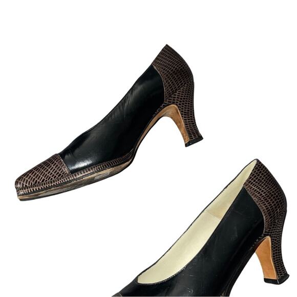 Vintage Allure heels pumps lizard print Size 6.5 career office Casual - Picture 2 of 4